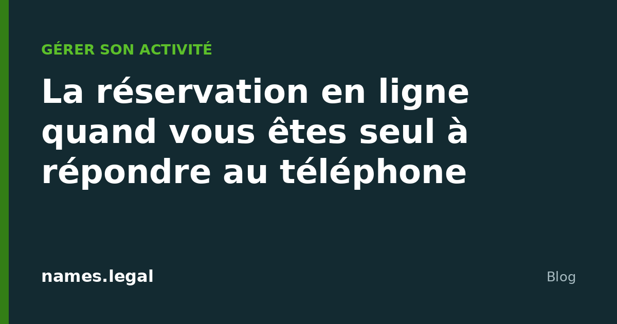 La prenotazione online quando rispondi al telefono da solo